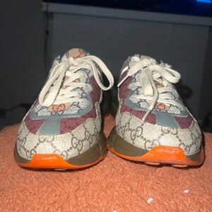 Gucci Kids Sneakers - Beige, Burgundy, and Orange